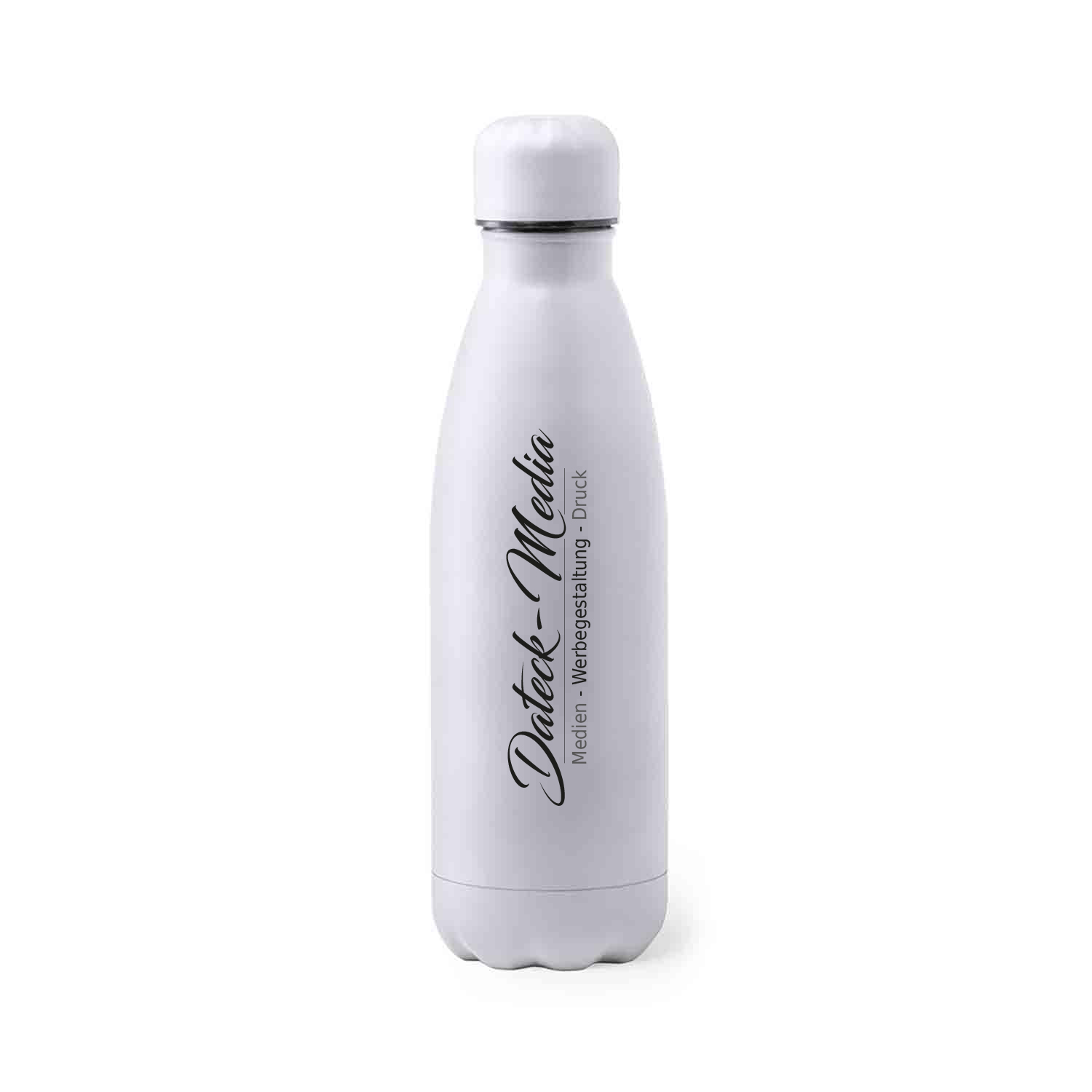 Trinkflasche Edelstahl Thermo mit Ihrem eigenem Logo drauf.