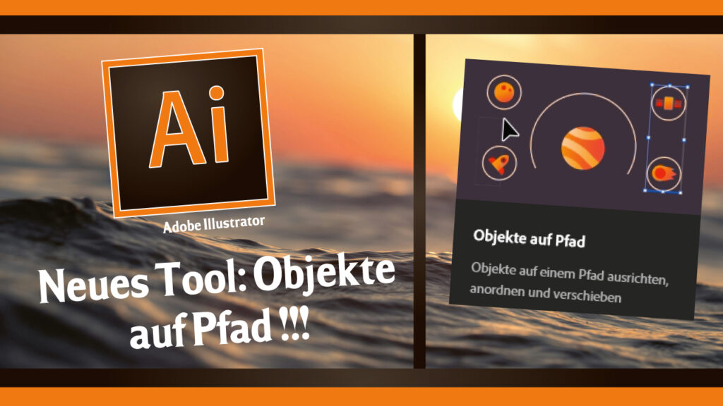 Objekte auf Pfad - Adobe Illustrator- Neues Tool